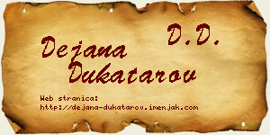Dejana Dukatarov vizit kartica